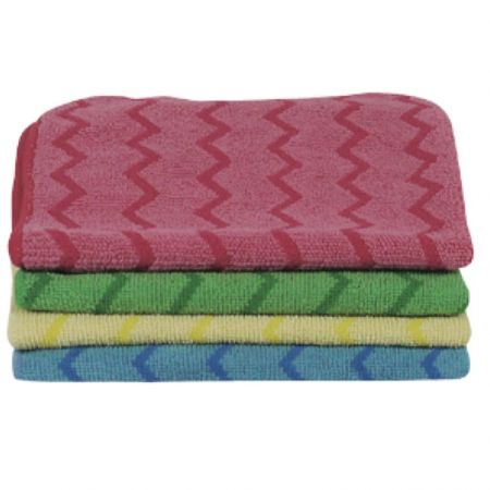 Microfiber W wave Scrubber Strip Cloth